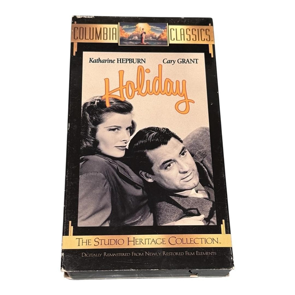 Vintage Holiday VHS 1938 Hepburn Cary Grant B&W Columbia Classics Remastered